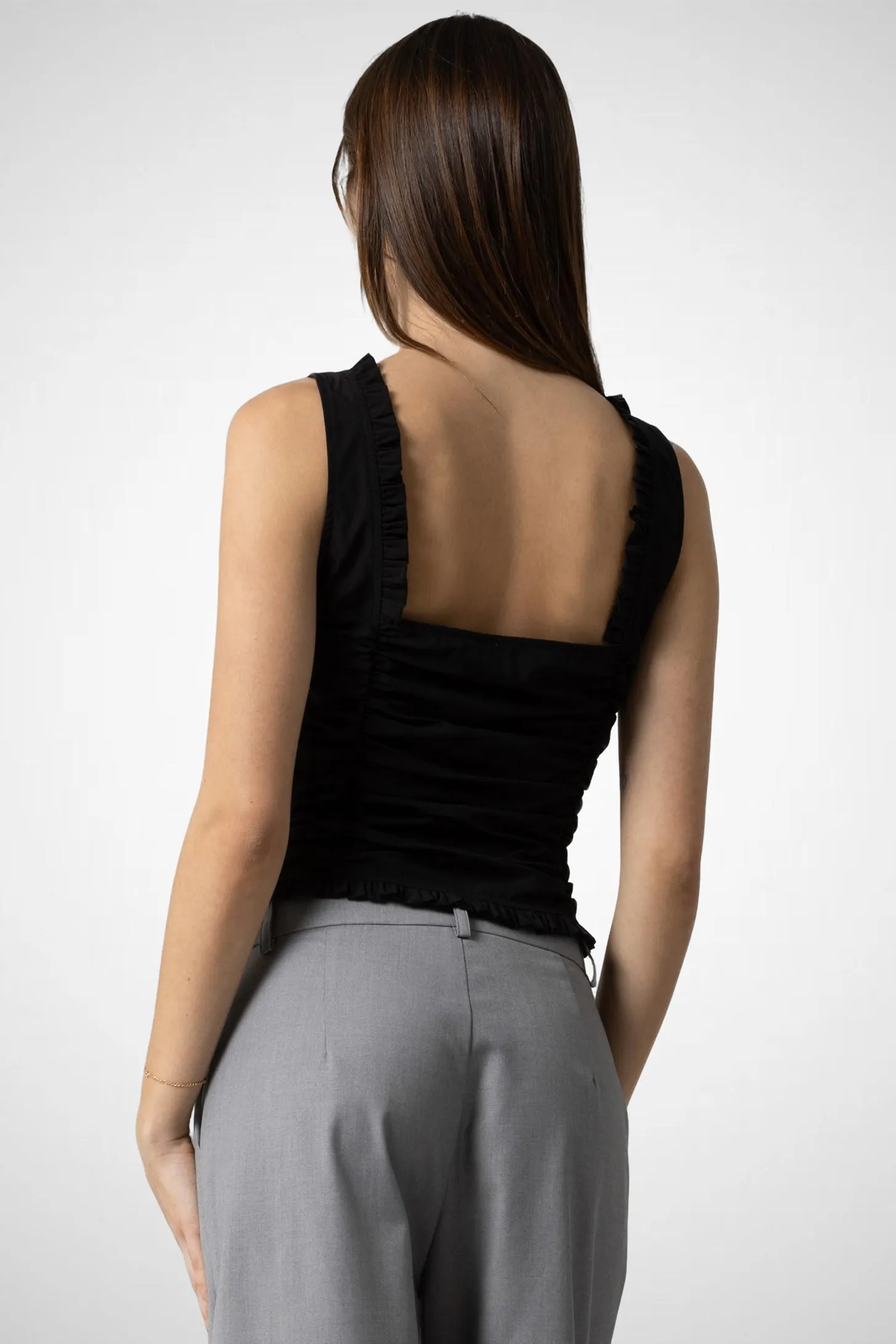 Woven Asymmetrical Hem Vest