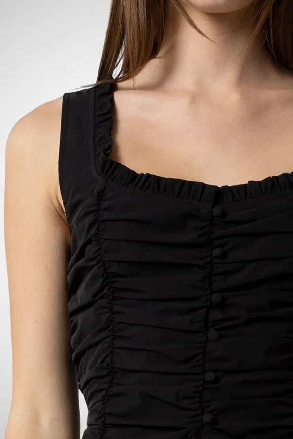Woven Asymmetrical Hem Vest
