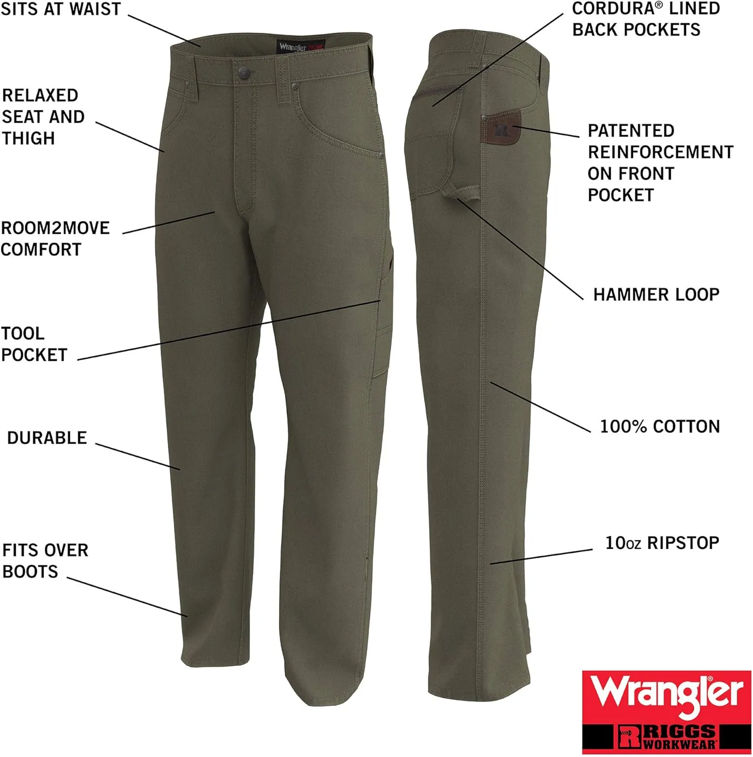 Wrangler Riggs Workwear Men's Carpenter Jean