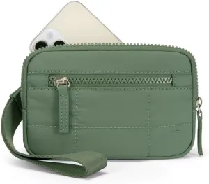 Wristlet Wallets For Women, wristlet, Iris Wallet, Waterproof Nylon Material Zippered Card Case (green)