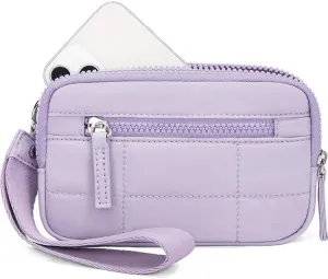 Wristlet Wallets For Women, wristlet, Iris Wallet, Waterproof Nylon Material Zippered Card Case (purple)