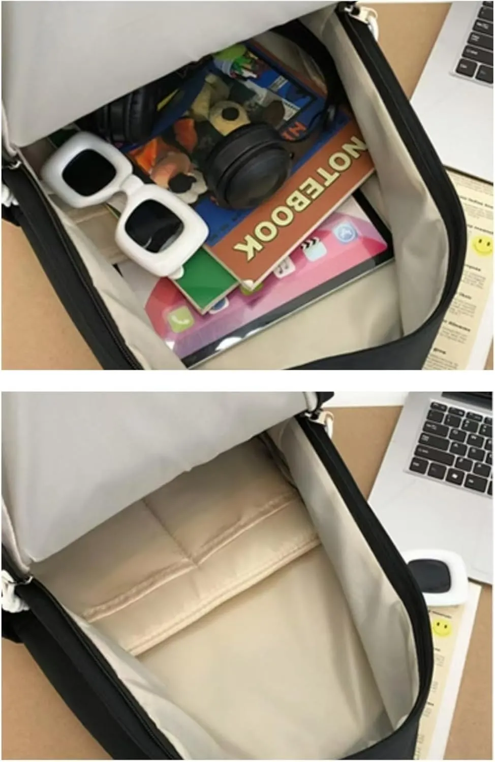 Y2K Aesthetic Backpack for Women Cute Star Laptop Backpack Trendy Waterproof College Bag Preppy Computer Daypack (Red)