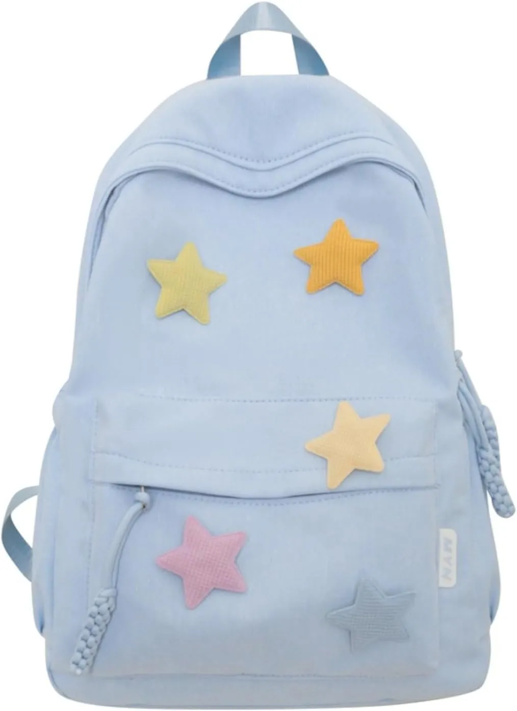 Y2K Aesthetic Backpack Preppy Backpack Cute Trendy Star Backpack Laptop Backpack Back to College Supplies (Blue,One Size)