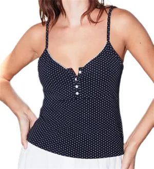 Y2k Girls Cute Polka Dot Cami Tops Women Sexy Summer Camisole Crop Top Backless Coquette Halter Neck Shirt