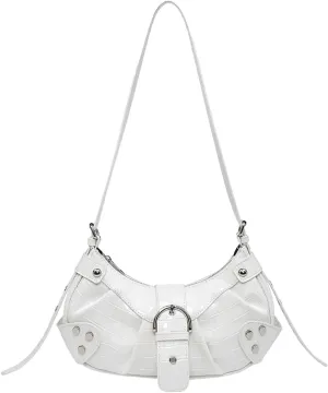 Y2k Purses for Women PU Leather Retro Tote Bag Hobo Bag Shoulder Bag Satchel Cool Motorcycle Bag 2024