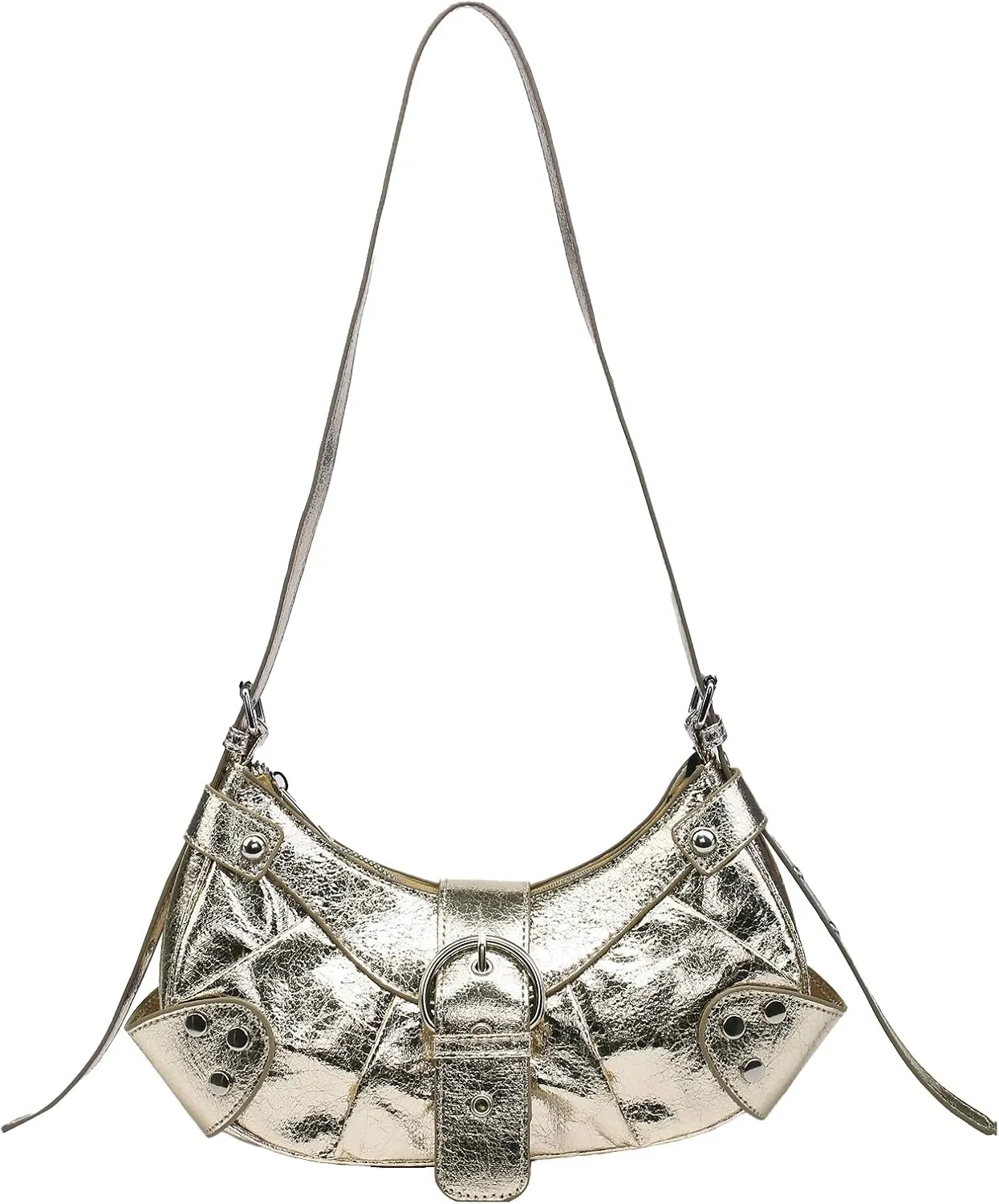 Y2k Purses for Women PU Leather Retro Tote Bag Hobo Bag Shoulder Bag Satchel Cool Motorcycle Bag 2024