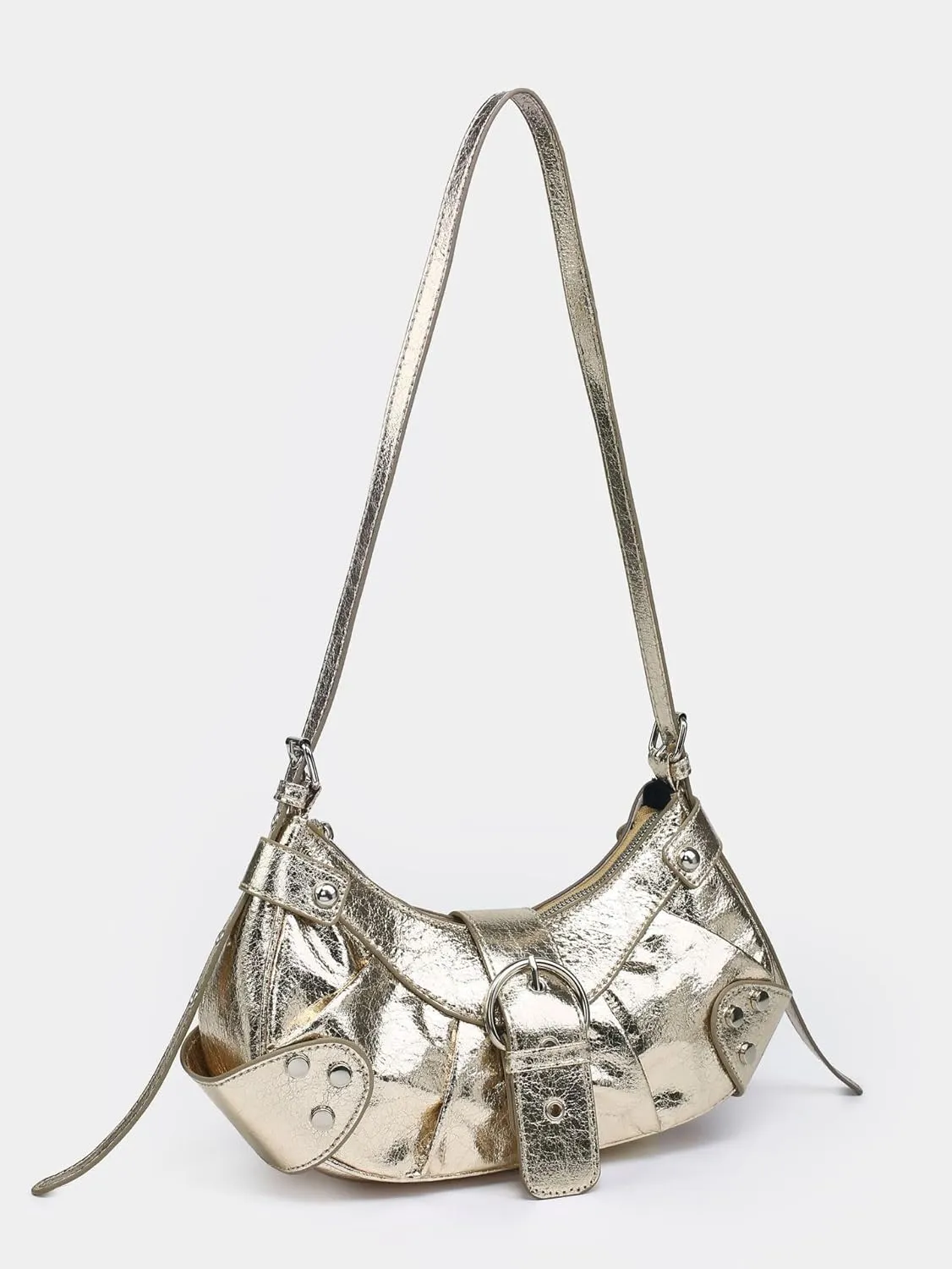 Y2k Purses for Women PU Leather Retro Tote Bag Hobo Bag Shoulder Bag Satchel Cool Motorcycle Bag 2024